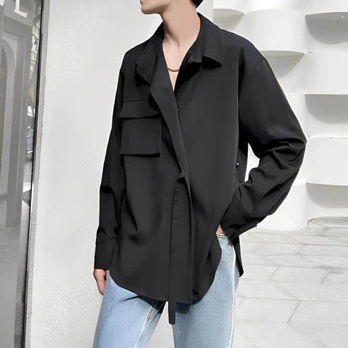 Tokyo Style With Belt Oversized Shirt — photo 2