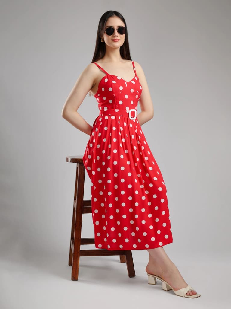 Azira Polka dot Midi Dress — photo 7