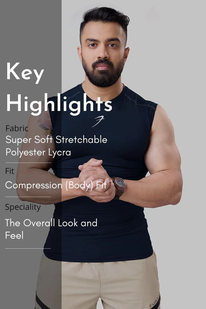Compression Sleeveless Tank Navy — photo 7