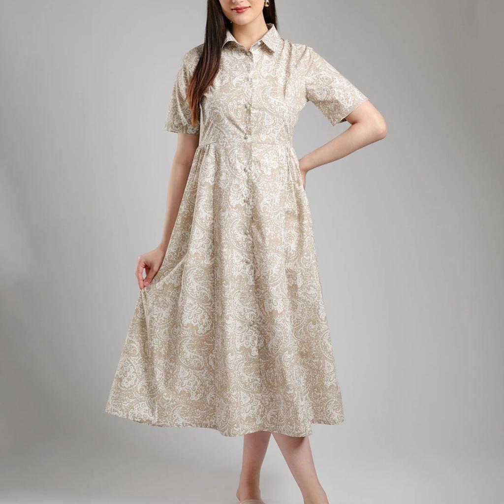 Velisse Midi dress- Beige