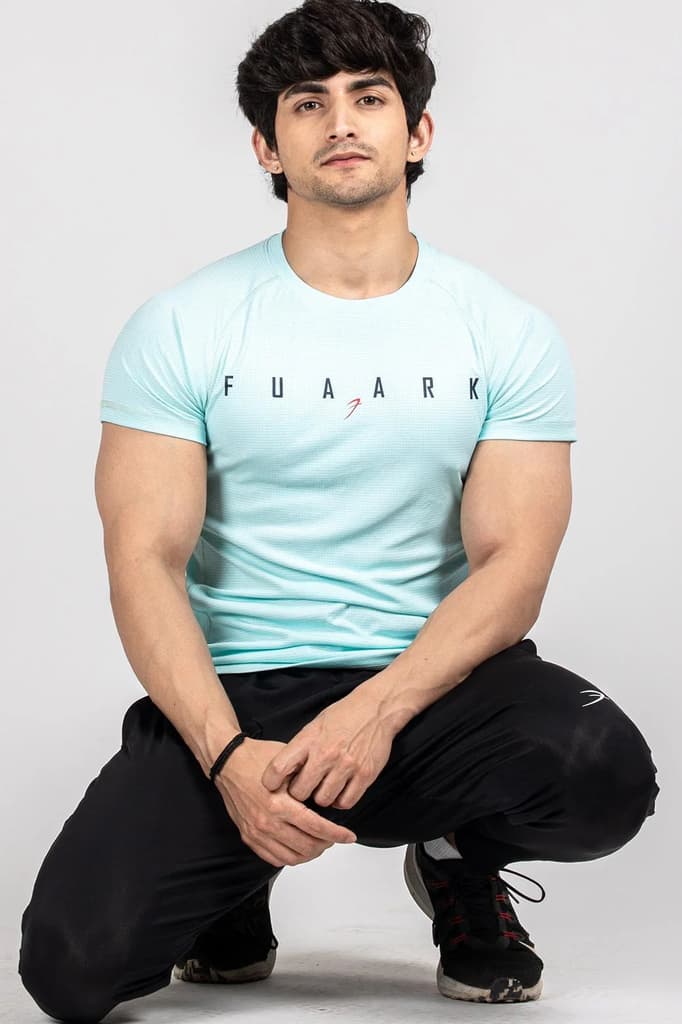 Checks T-shirt Sky Blue — S