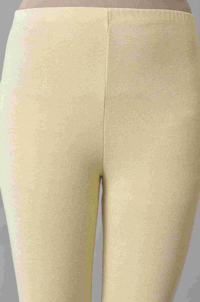 White Knitted Solid Winter Tights — photo 6
