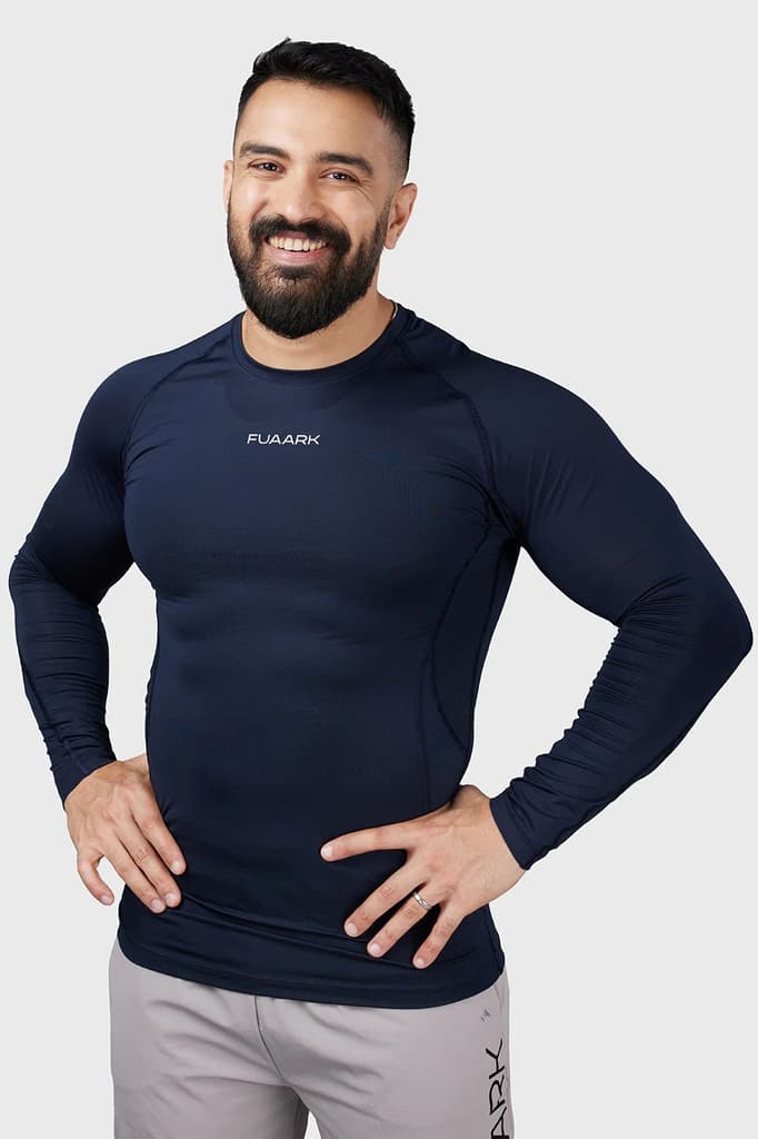 Compression 2.0 Full Sleeves T-shirt Navy — S