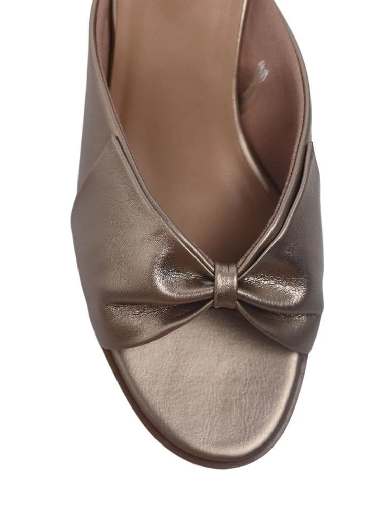 LUNA BLU Champagne Round Heel Sandals — photo 4