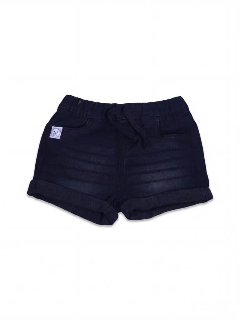 HOP Baby Boys Black Regular Fit Denim Shorts — photo 3