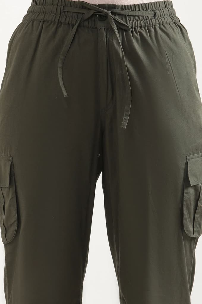 Green Six Pocket Cargo Paants — photo 6