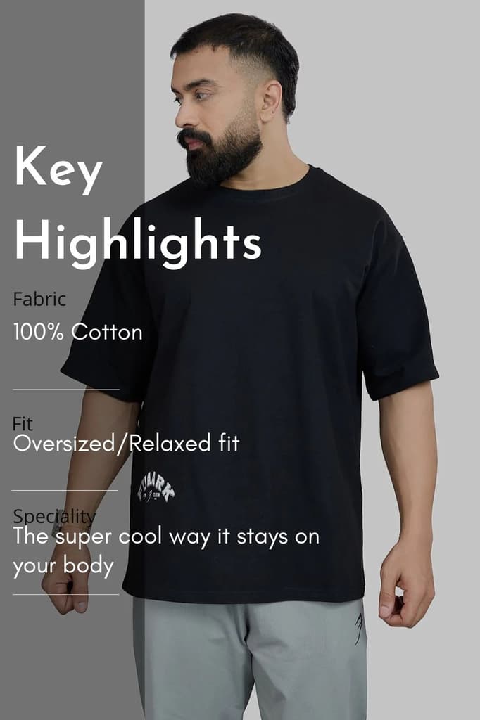 Bull Oversized T-shirt Black — photo 8