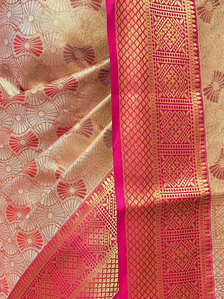 MIMOSA Women's Woven Design Kanjivaram Style Art Silk Saree with Blouse Piece - Maroon (SA00002804MRFREE) — photo 6