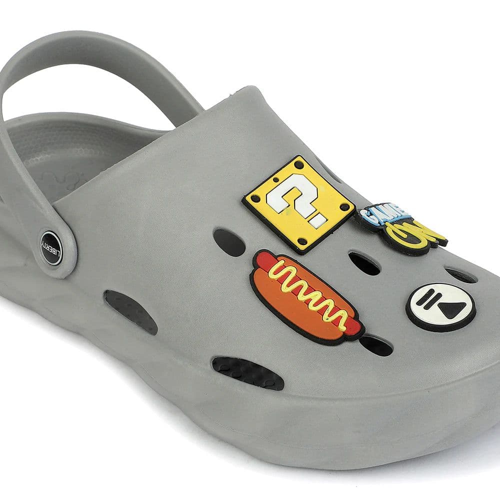 A-HA Light Grey Casual Clogs for Men BEACHWALKM by Liberty — photo 5
