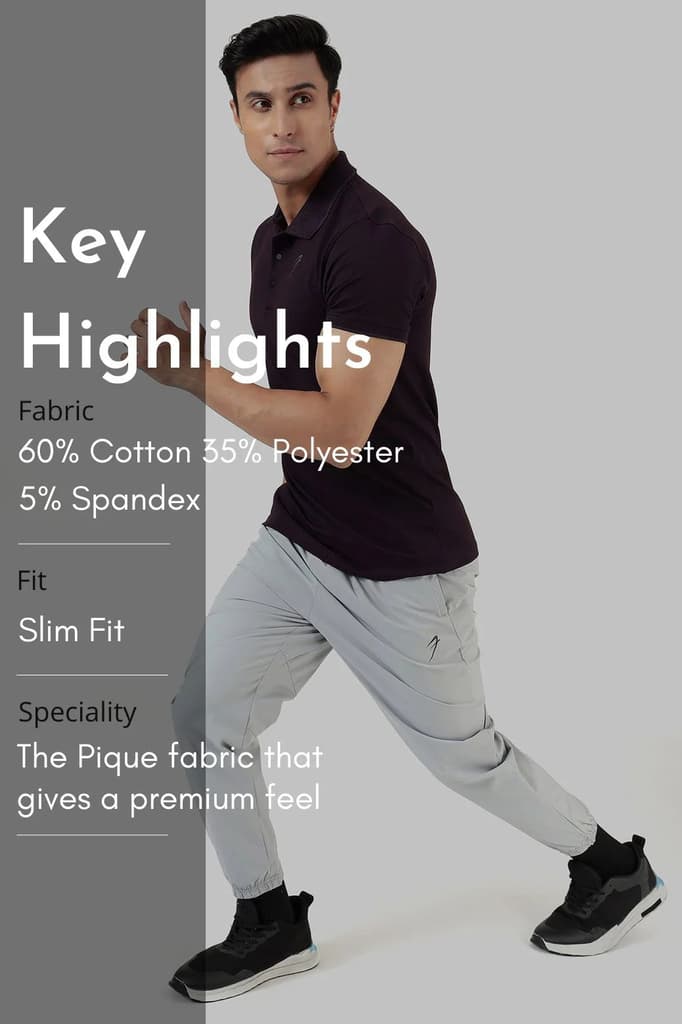 Aura Polo T-shirt Plum — photo 8