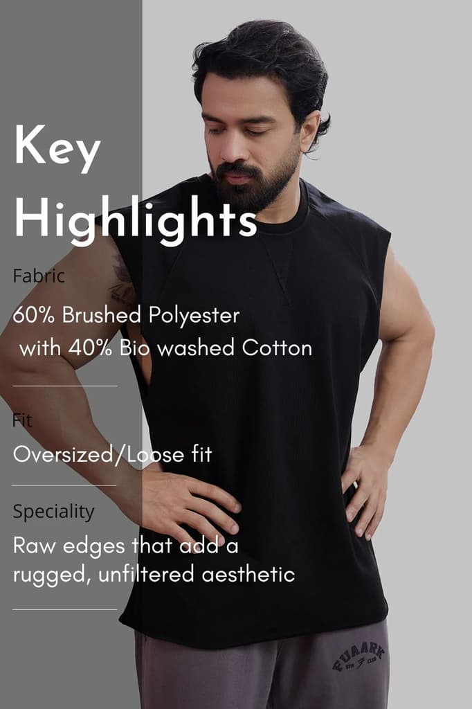 Shell Raw Capsleeves Tank Black — photo 7