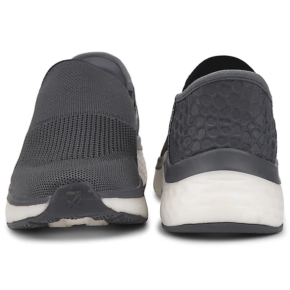 Leap7x Dark Grey Sports Non Lacing Walking Shoes For Men NITRUN-13 By Liberty — photo 6