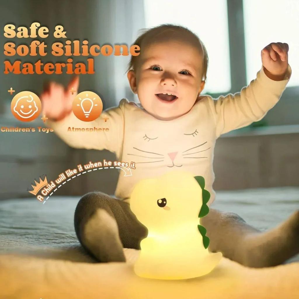 Little Dino Night Light – Rechargeable Touch LED Lamp for Kids — photo 4