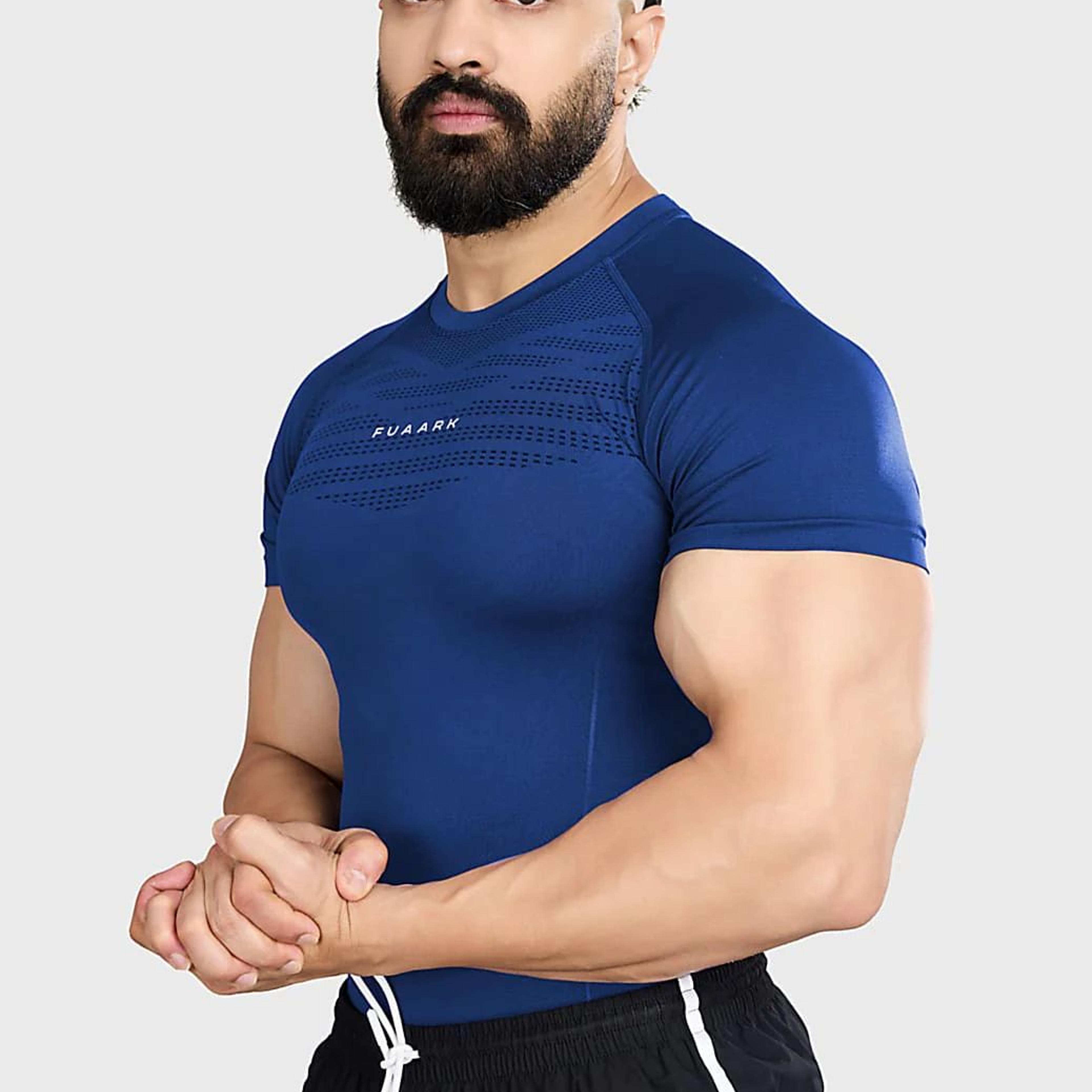 Power Seamless T-shirt Blue/ Fuaark