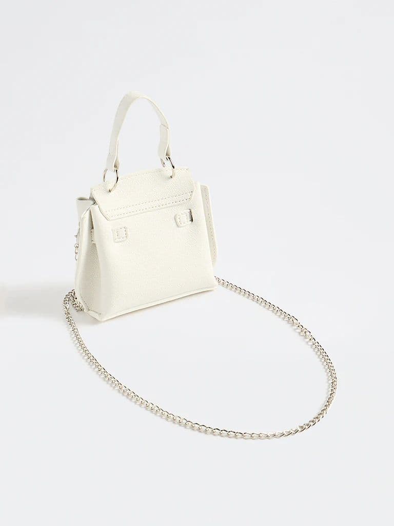 Westside White Textured Mini Sling Bag — photo 2