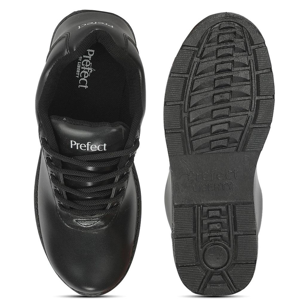 Prefect SMILEWALKE Black Lacing School Shoes For Kids By Liberty — photo 4