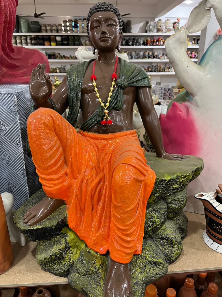 Buddha Statue | Sculpture | Bronze | Orange