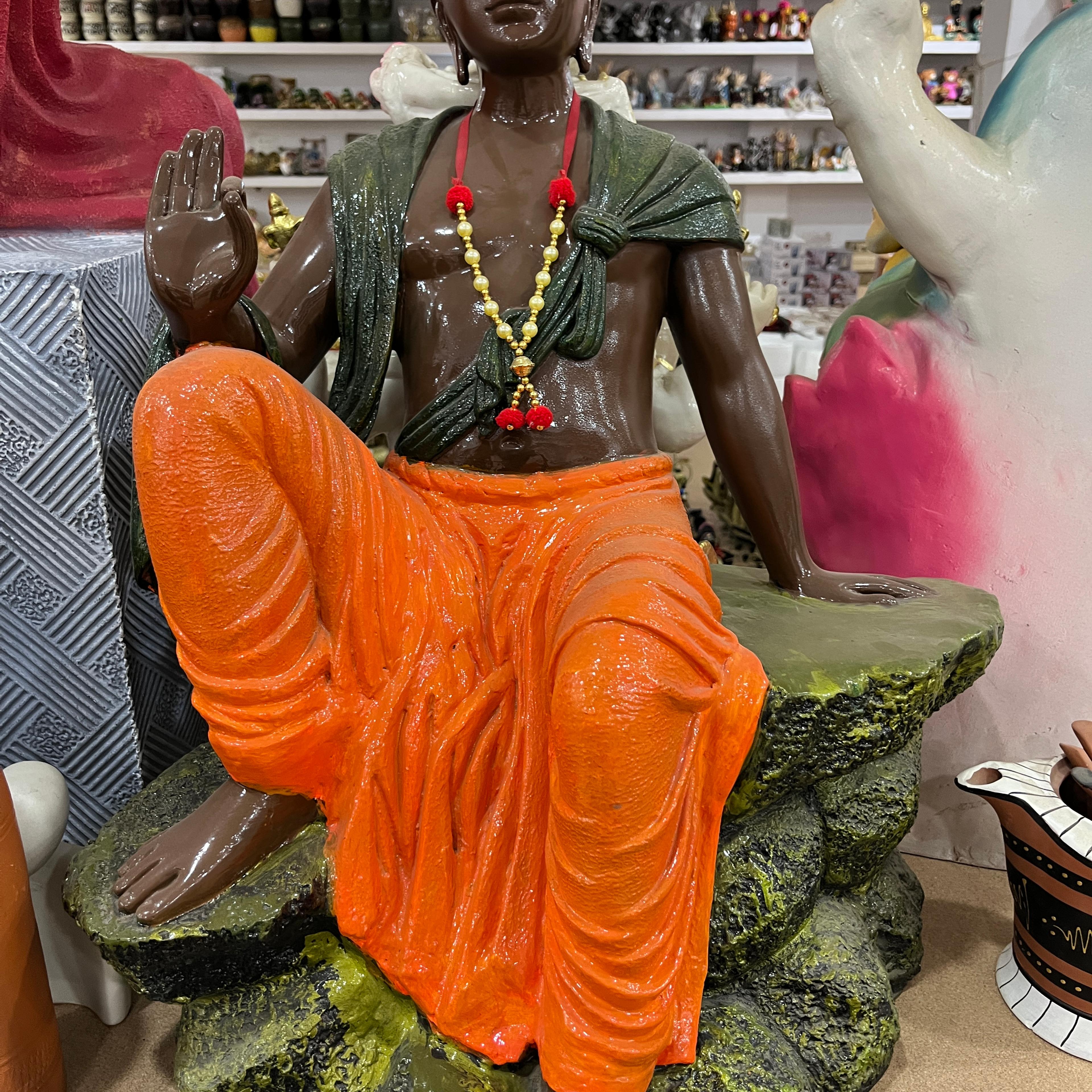 Buddha Statue | Sculpture | Bronze | Orange