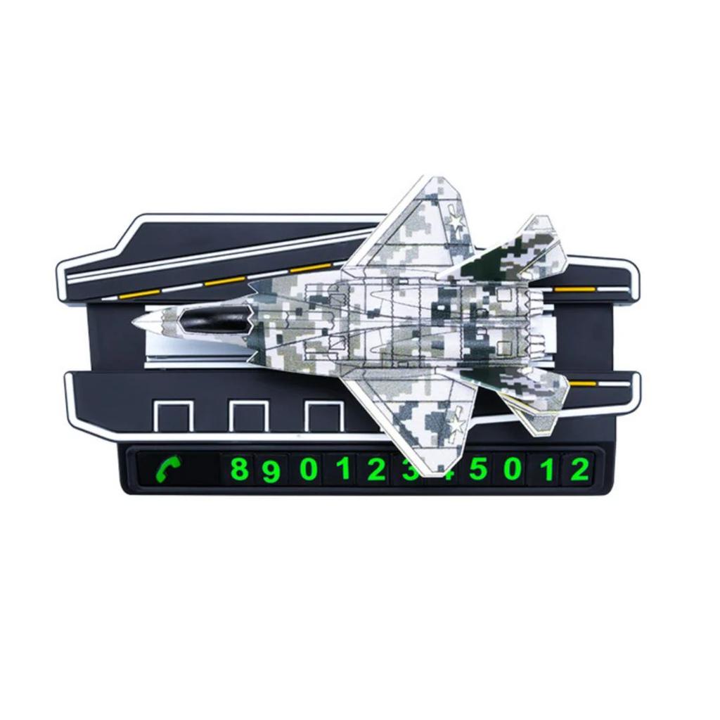 Sliding Fighter Jet Dashboard Decor – With Hidden Phone Number Display — photo 4