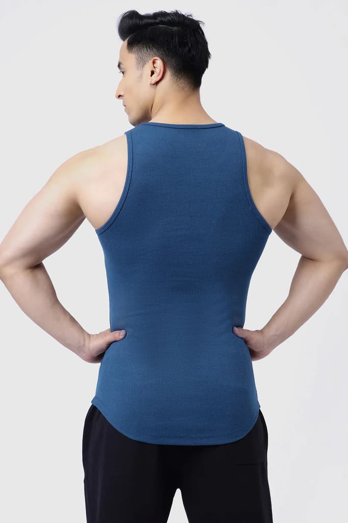 Ribbed Tank Teal — photo 7