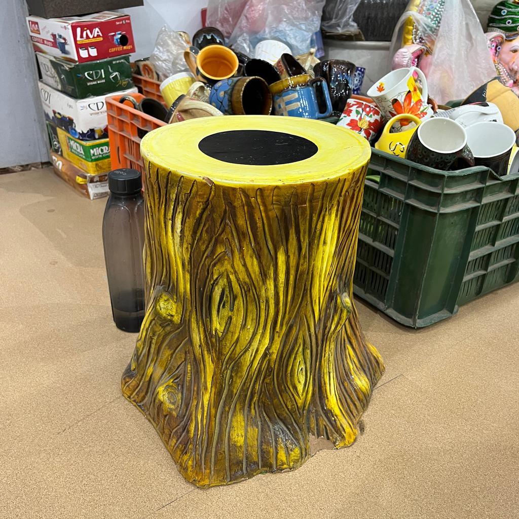 Yellow Tree Trunk Table | Furniture | Wood | Yellow