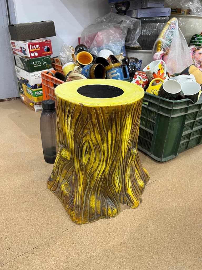 Yellow Tree Trunk Table | Furniture | Wood | Yellow
