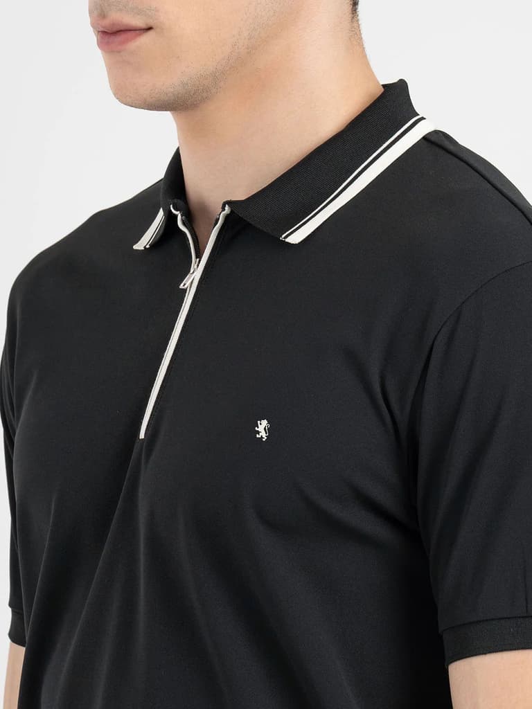 Menâ€™s Black Sports Polo T-Shirt — photo 4
