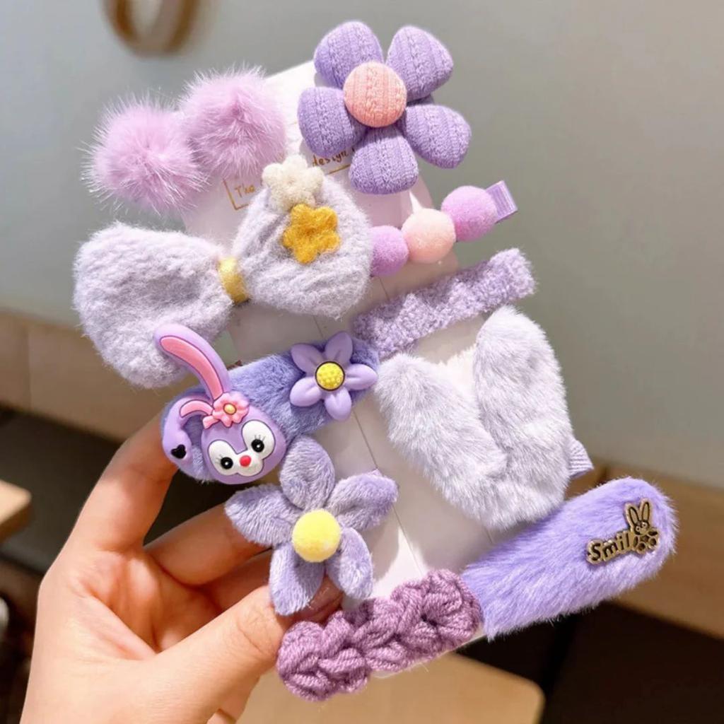 FuzzyFun Baby Girl Hair Clip Sets – Soft n Cute Animal n Flower Hair Accessories — photo 4