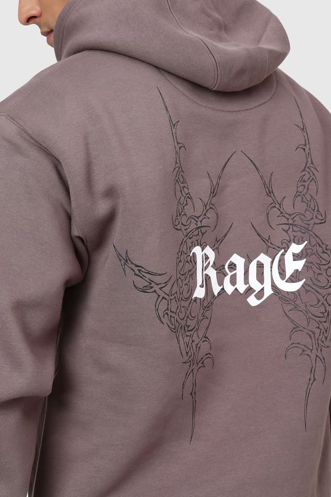 Rage Oversized Hoodie Brown — photo 5