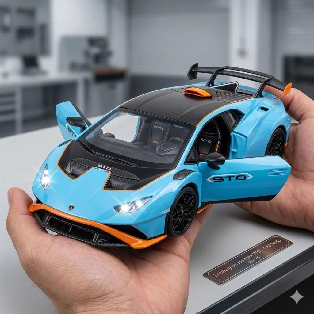 MSZ Official 1:40 Lamborghini Huracan STO Die-Cast Car – Blue Edition | Official Licensed Die-Cast — photo 5