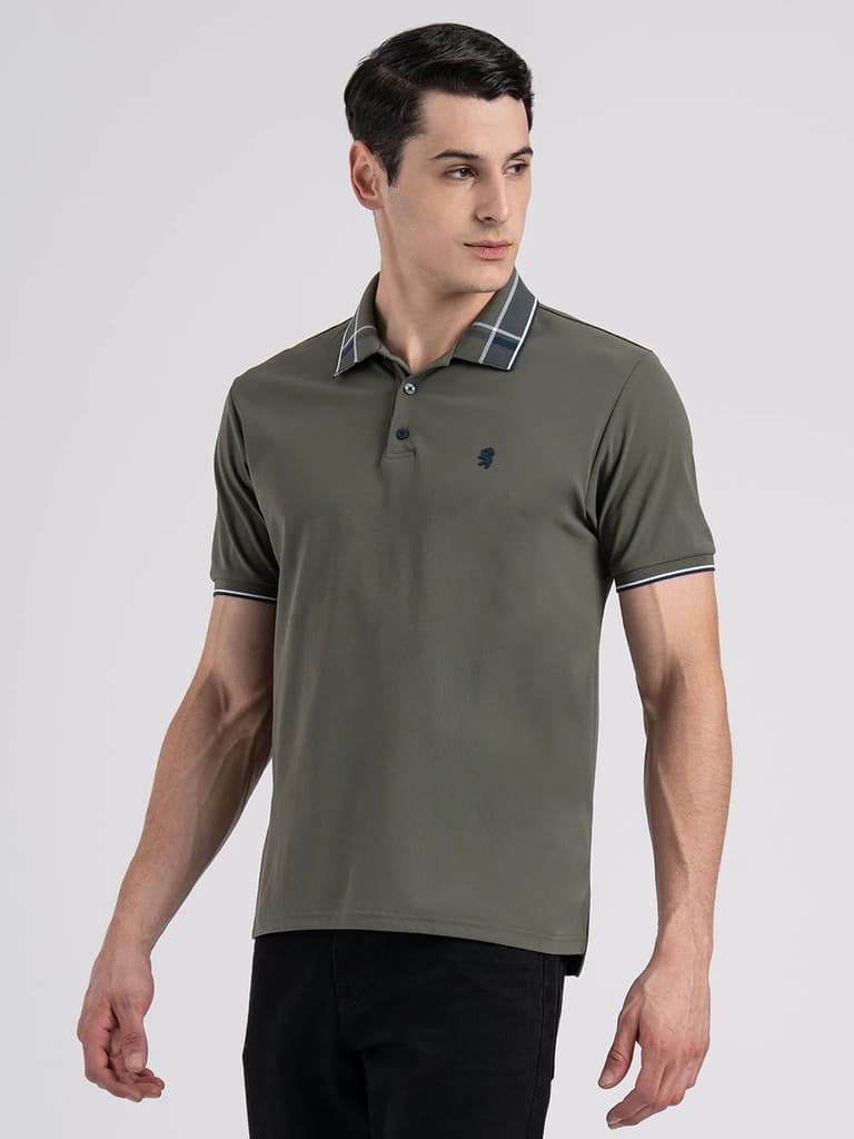 Jacquard Collar Polo T-shirt for Men | Premium Comfort | Sharp Look — photo 2