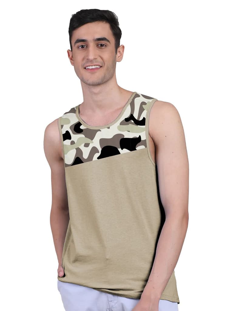 Active Fit For Men's Front Yoke Camouflage Regular Organic Bamboo Vest - Active Fit (Pack of 3) — photo 3