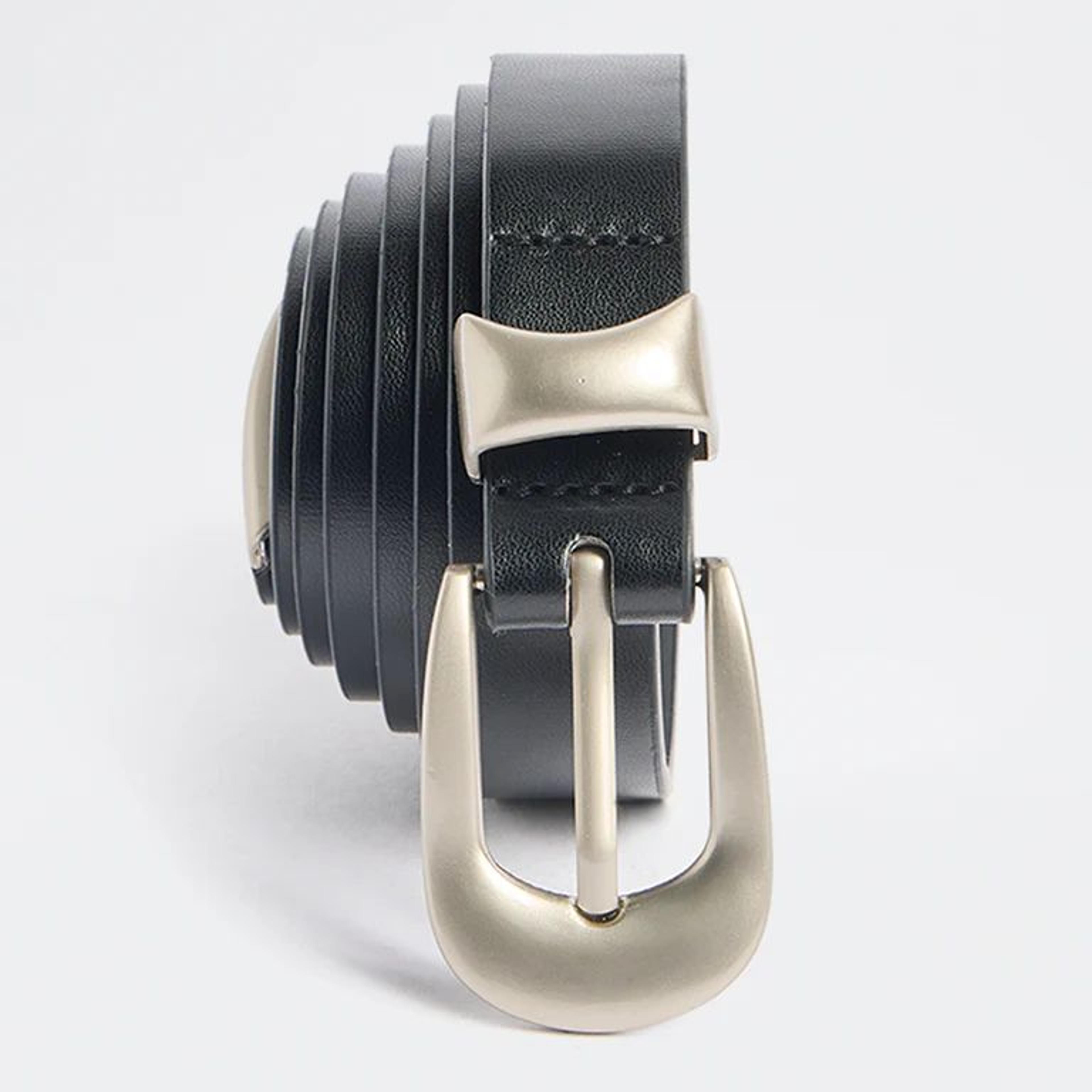 Westside Accessories Black Buckle Keeper Belt