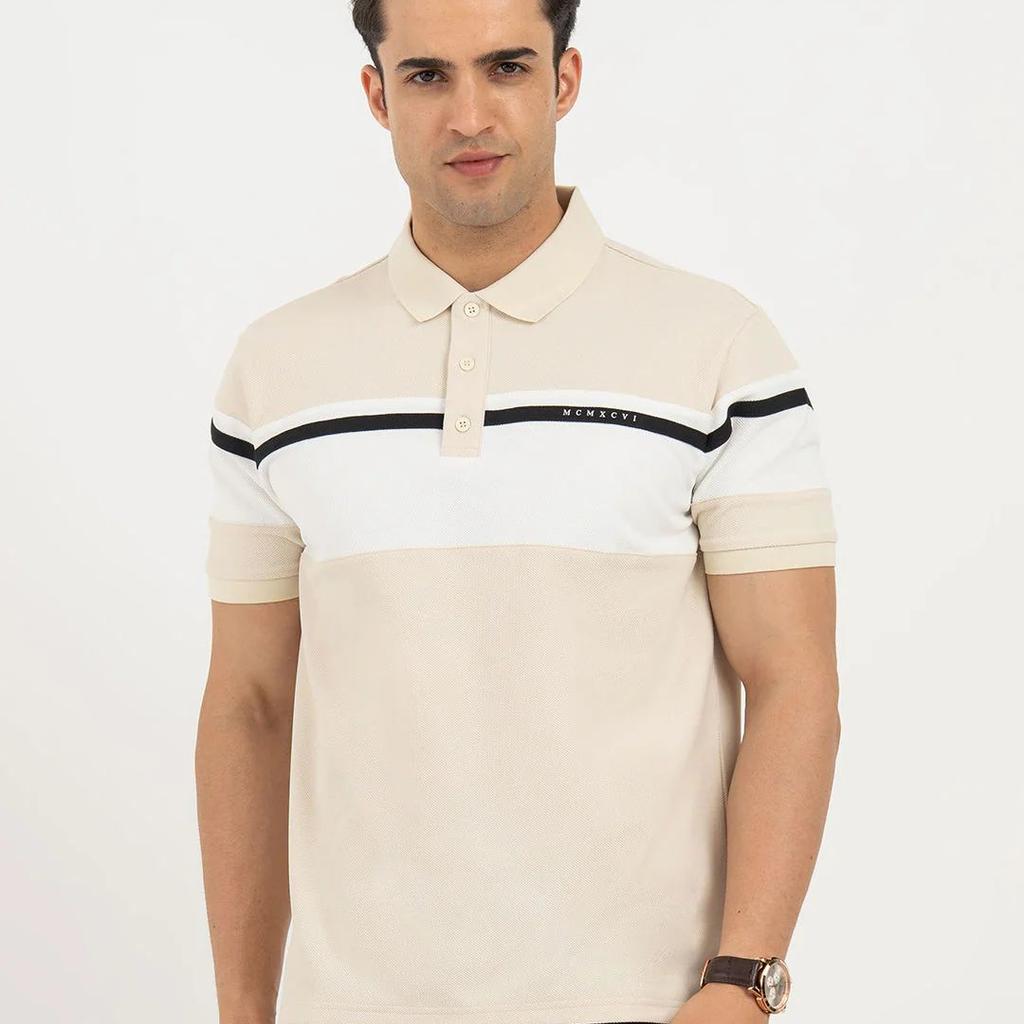 Polo T Shirts for Men in Beige | Classic Polo T Shirts