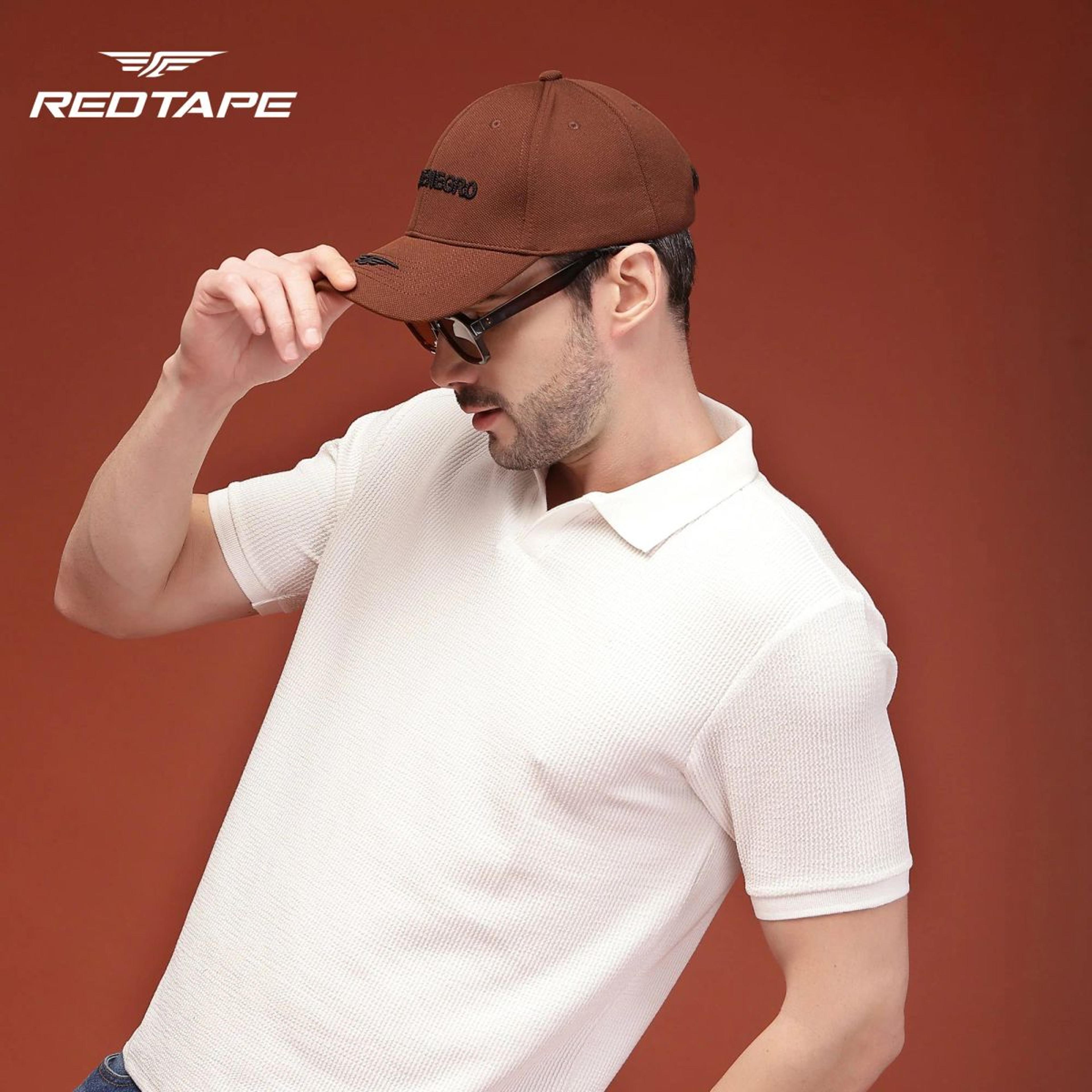 Unisex Brown Solid Polyester Baseball Cap with Adjustable Strap