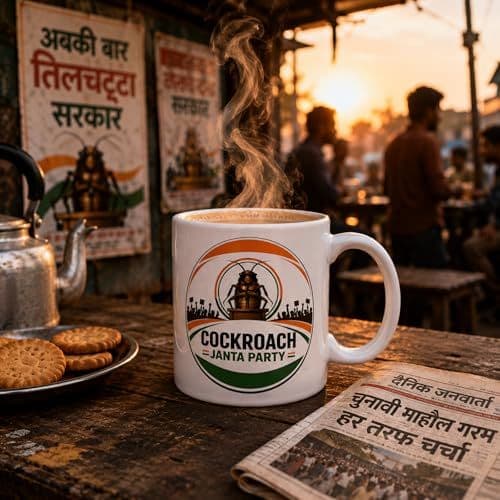 Cockroach Janta Party Coffee Mug Funny Printed Ceramic Tea & Coffee Cup for Office & Home 325 ml — photo 8