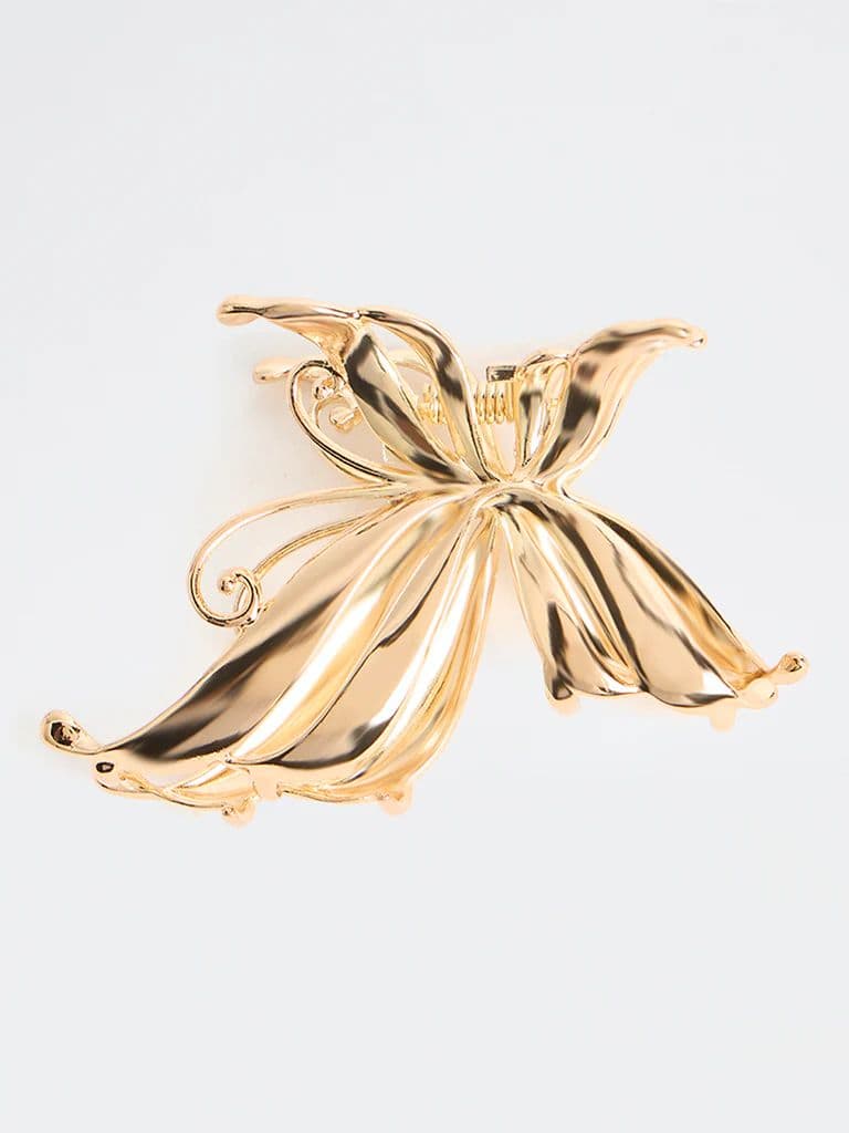 Westside Accessories Gold Butterfly Claw Clip