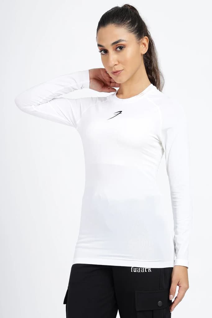 Compression Full T-shirt White — S