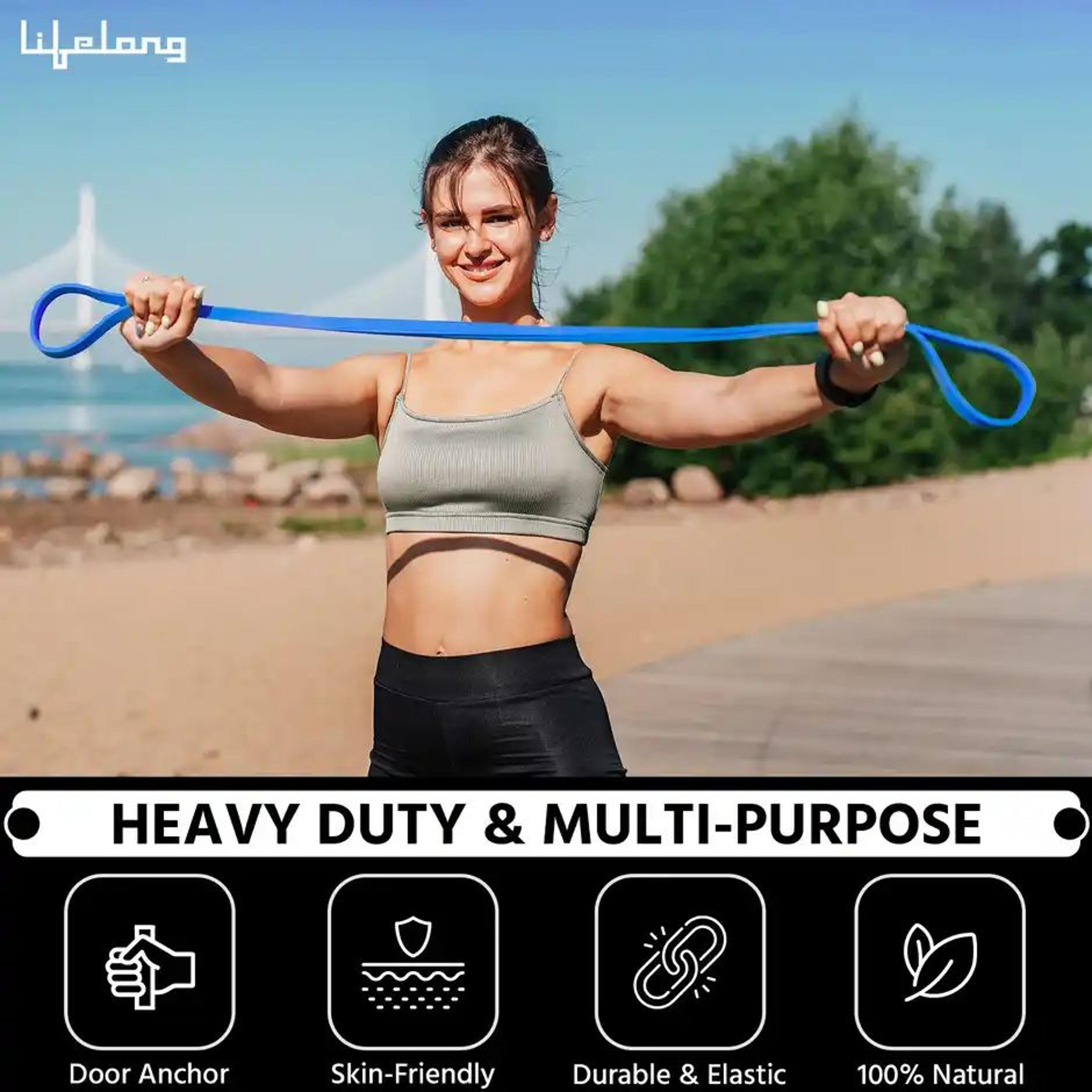 Lifelong 23-57kg Heavy Resistance Band for Pull-Up & Strength Training | Blue