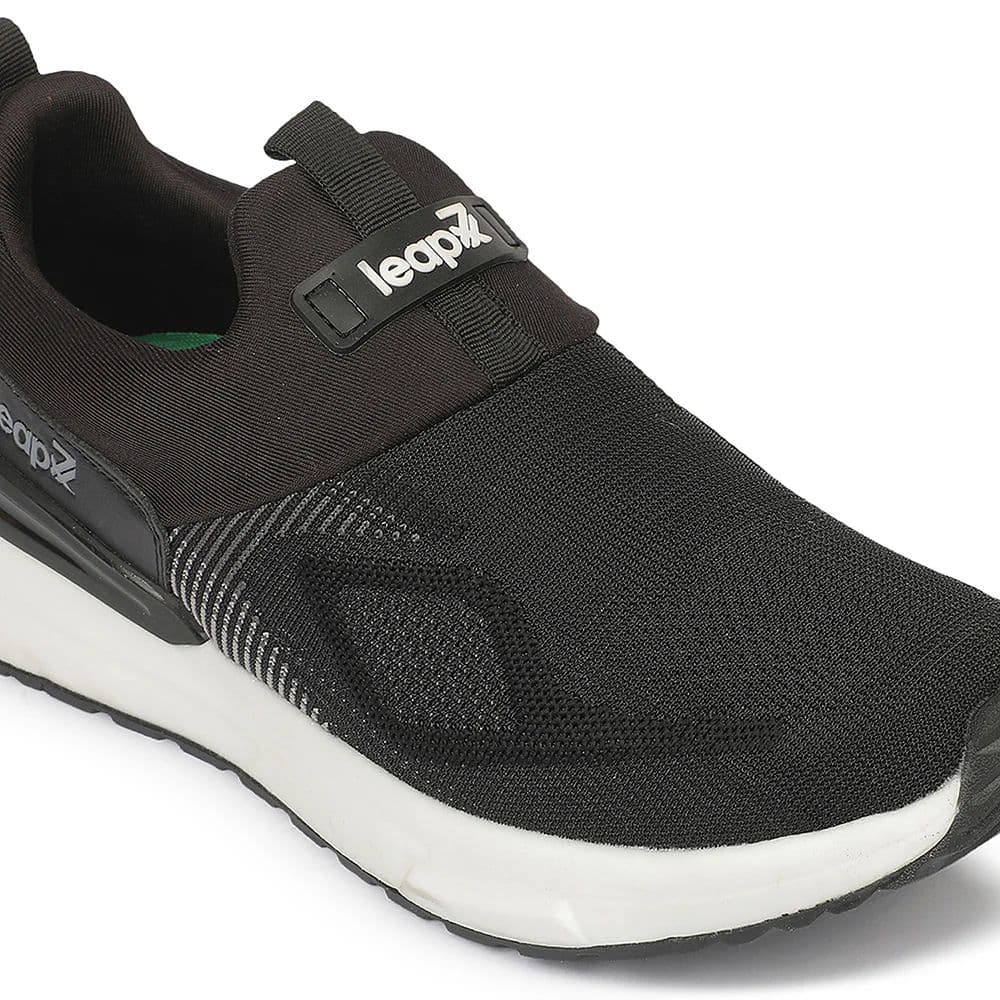 LEAP7X BRISK2025 Black Sports Non Lacing Walking Shoes for Men — photo 5