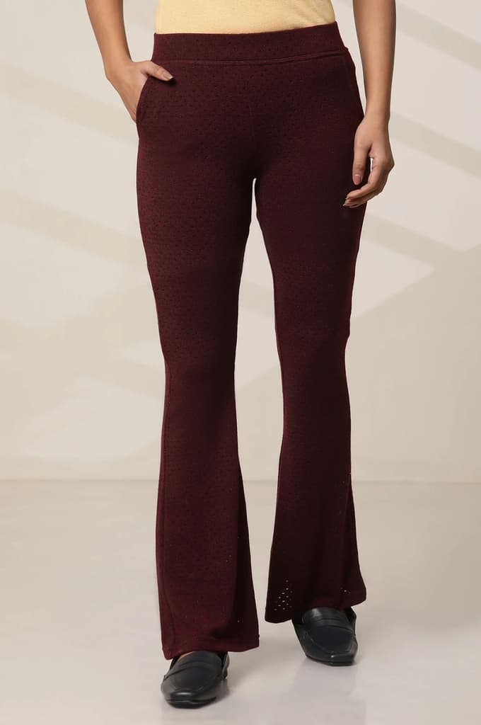 Purple Boot Cut Parallel Pants — photo 2