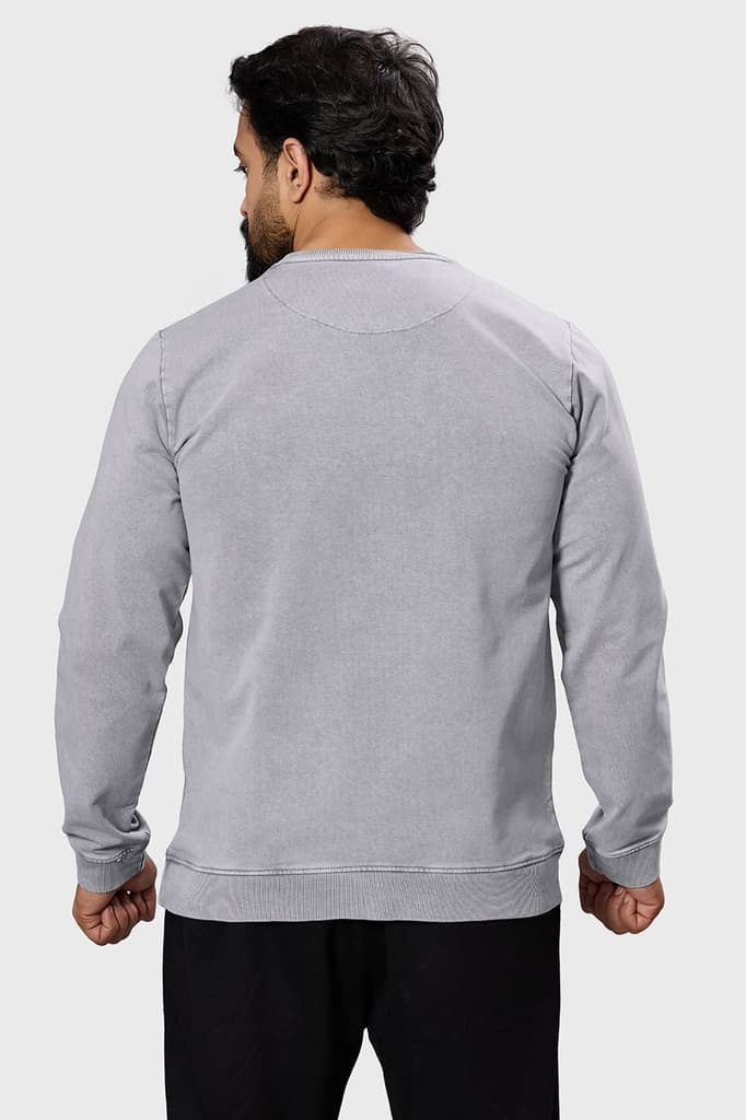 Shadow Washed Sweatshirt Light Grey — photo 6