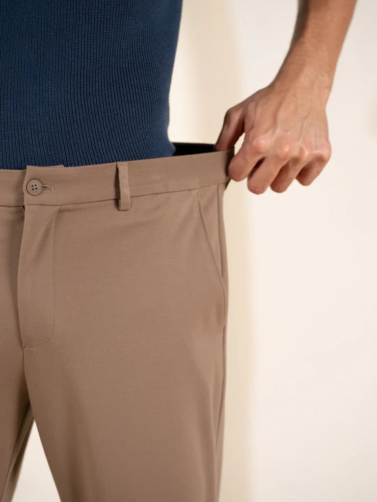 Malai Khaki Soft-touch Slim Fit Power Stretch Pants — photo 5