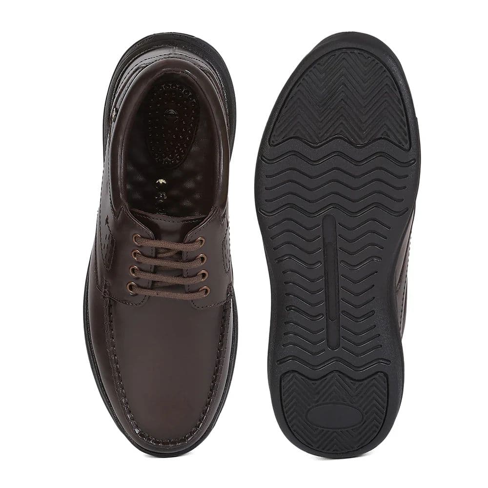 Healers LER-1 Men's Brown Formal Derby Shoes with Advanced GEL INSOLE Technology — photo 4