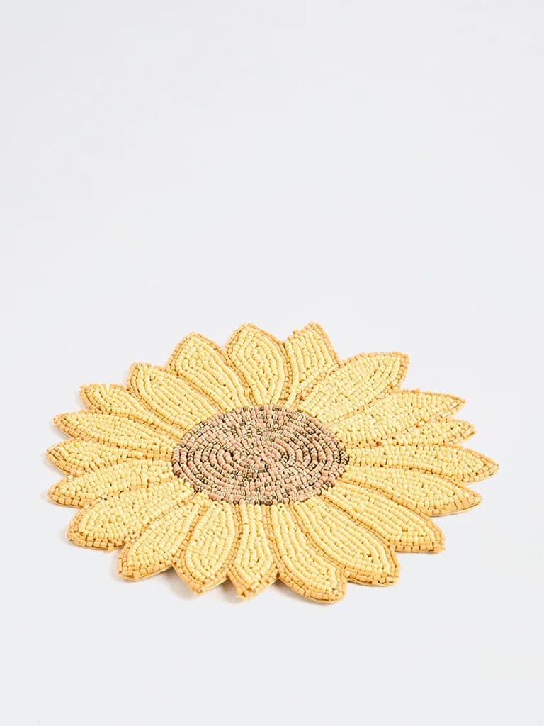 Westside Home Yellow Sunflower Beaded Trivet — photo 3