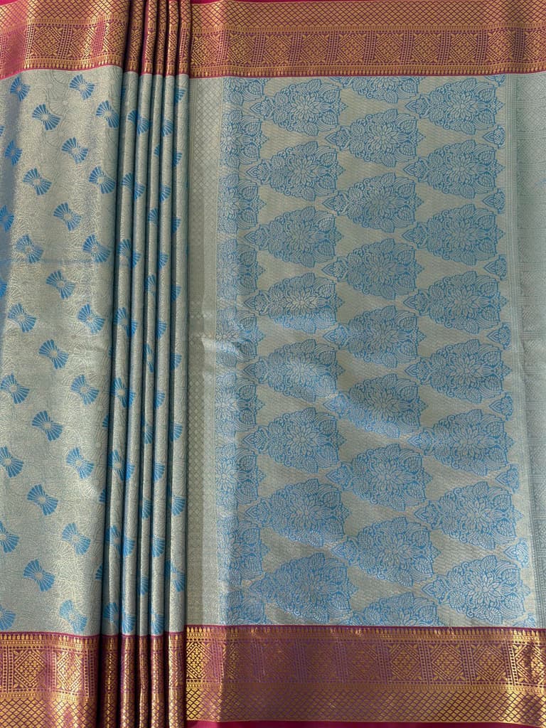 MIMOSA Women's Woven Design Kanjivaram Style Art Silk Saree with Blouse Piece - Ananda (SA00002804ANFREE) — photo 7