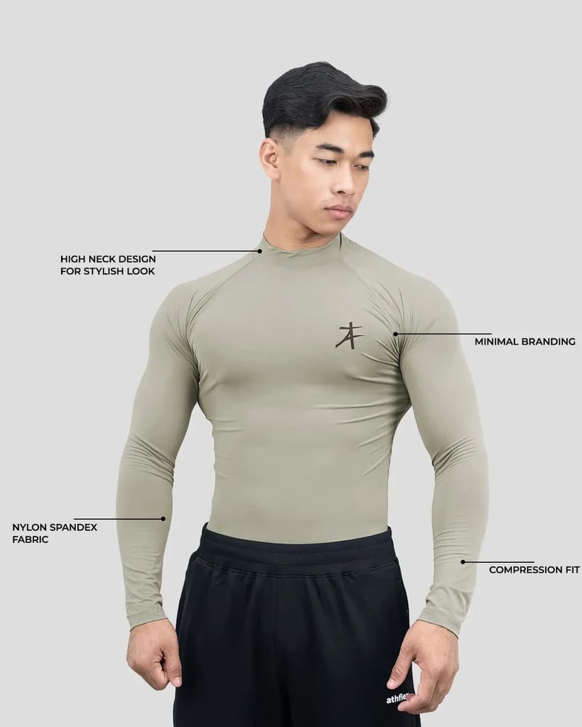 Hustle High Neck Full Sleeve Compression T-shirt — photo 3