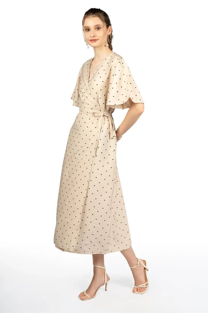 Sandy Dot Fit & Flare Midi Dress — photo 4