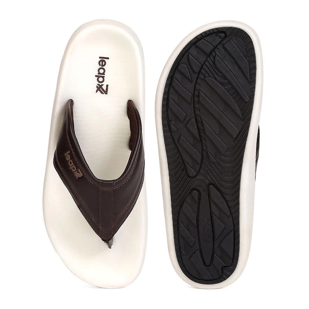 Leap7X NITWALK-31 Men's Brown Slip-on Slippers - Nitro Sole with Molded EVA Comfort — photo 4