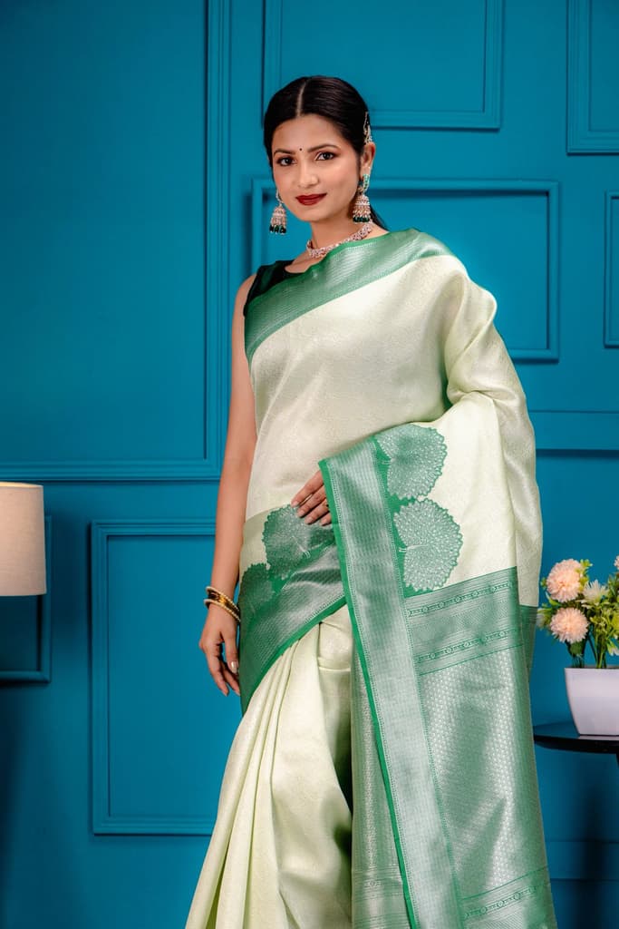 Mimosa Women's Woven Design Banarasi Style Art Silk Saree With Blouse Piece : SA00001803PSFREE — photo 2